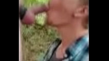 Preview 4 of Shahsawa Xxx - Puppy boy sucking hot cock in logging road