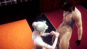 Preview 1 of Steffi And Kata - Yaoi Femboy - Allan Handjob and bareback on the floor - Sissy crossdress Japanese Asian Manga Anime Film  Game Porn Gay