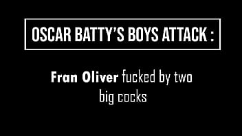 Preview 1 of Dasi Pora - Fran OLIVER,  19 years old Brazilian with braces returns to fuck 2 big cocks (DP,  anal,  ATM,  dirty talk) OB061