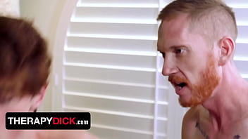 Preview 4 of Ass Licking Lesbian - Therapy Dick - Flexible Hot Twink Slobbers On Doctor&#039_s Huge Cock And Lets Him Breed His Teen Asshole