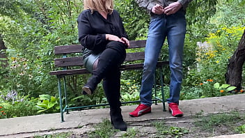 Preview 2 of Sexs Moom Sleep - Naughty MILF is horny enough to do it in public