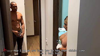 Preview 2 of Bokep Semekdon - Roommate with BBC spies on busty petite while she showers - Brandon Cruz and Naty Delgado
