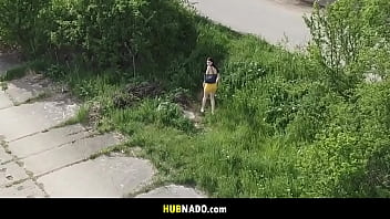 Preview 1 of King Hdxxxx - Perv guy stalking with a drone but the girl notices! - Jenny Doll