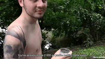 Preview 2 of Realot Sex - Vojta Chills By The Pond And A Random Guy Passes Offers Him Money To Fuck His Ass - BigStr