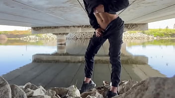 Preview 1 of Hardcore Punishments Bondage - Cute 18 year old boy records his first outdoor porn video