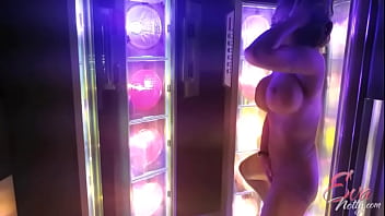 Preview 1 of He Finally Use - Kinky MILF Eva Notty Teases Her Massive Tits While Tanning