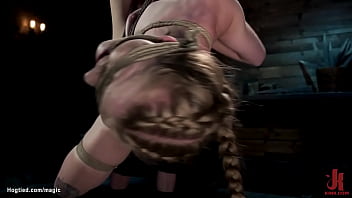 Preview 3 of Tv Repair Man - Slave is hogtied and suspended