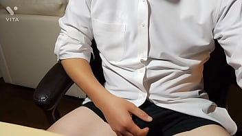 Preview 1 of Dms Uncensored - After returning home from work,  he masturbates with his white shirt on!