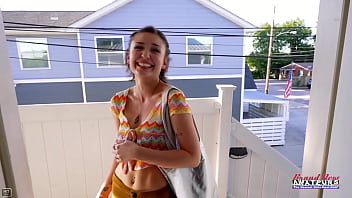 Preview 1 of Young One Got Fucked - Skinny Brunette Coed Wendy Gives A Blowjob And A Rimjob To A Big Hard Cock!