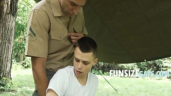 Preview 1 of Anal Egg Insertion - Tiny Twink Army Recruit