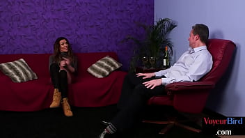 Preview 2 of Buni Bg6 - Femdom busty MILF rubs pussy in front of her male wanker