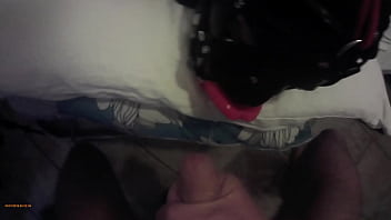 Preview 3 of Drug Debt Rape Anal Mom - TEASER Laura is hogtied in latex catsuite and high heels,  throated with a lip open mouth gag POV