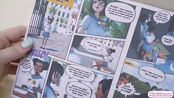 Preview 1 of Mother Son Seks - Nerd girls recreate lesbian hentai comic