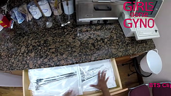 Preview 3 of Sunny Leone In White Bra Naked - SFW - NonNude BTS From Taylor Ortega Gets A Pap Smear,  Bloopers and Head,  Watch Entire Film At GirlsGoneGyno Reup