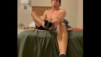 Preview 1 of India Xxxp - Athletic stud shows his sexy soles and thick slick cock