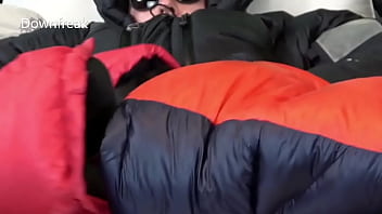 Preview 3 of Mewati Xvideo - 2 Super Puffy Down Jackets Working Together to Make Me Cum!!