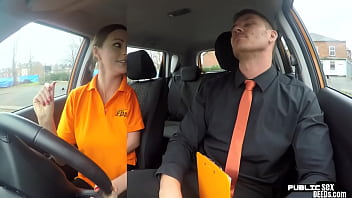 Preview 1 of Nice Nadiya - Mediumboobs slut fucked in the car by driving tutor