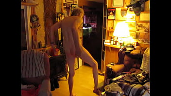 Preview 2 of Hentai Blind Guy - Masturbating and Oiled with some Nipple weights  and...