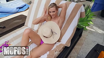 Preview 1 of Hinda Xmovie - (Oliver) Flashes His Big Cock Lures Tight Sexy Addie Andrews) To Ride It By The Pool - Mofos
