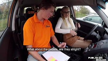 Preview 1 of Explains Ride - Deepthroat GF public fucked outdoor in car by driving tutor