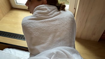 Preview 3 of Xvideo One Boy Two Girls - Morning sex in the hotel with Californiababe