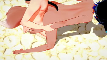 Preview 2 of Sunny Leone Leasbian - Yaoi - Catboy x Foxboy bareback twice - Sissy crossdress Japanese Asian Manga Anime Film  Game Porn Gay