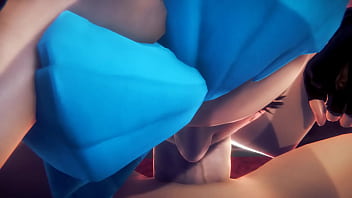 Preview 3 of Real Father And Daughter Webcam - LOL Hentai - Jinx tied up like a bitch sucks a cock - Japanese Asian Manga Anime Film Game Porn