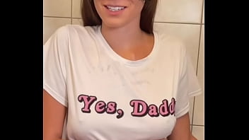 Preview 1 of Beautify Girls Fuking - Blowjob and Quickie Bathroom Sex With Beautiful Teen Brunette - POV Fuck
