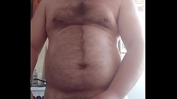 Preview 4 of Amrika Police Sex Hd - The gay man put his massive balls on the table and started masturbating his cock!