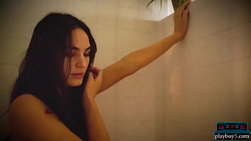 Preview 3 of Xxx Xixvid - Playboy5.com - Petite latina model beauty Sarah Mollica gets naked at home for Playboy