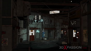 Preview 1 of Hot Sex Budak Sekolahsr - Hot shemale sex cyborg fucks hard a girl in a cyberpunk apartment