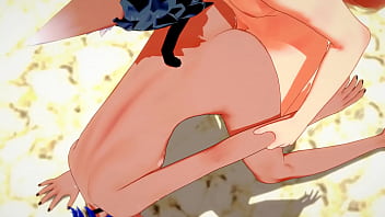 Preview 3 of Kinna Sins - Yaoi - Catboy x Foxboy Hardsex - Sissy crossdress Japanese Asian Manga Anime Film  Game Porn Gay