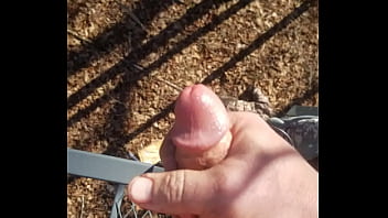 Preview 1 of Pussy Kissing Under The Table - Deer stand cumshot