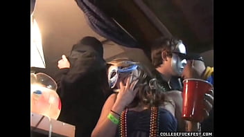 Preview 3 of Cum Short Vid - Mardi gras coed slut fucking amateur dick