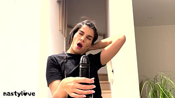 Preview 3 of Jordi Eng Fuck - Hot Teen does JOI Dirty Talk while sucking on a Big Black Dildo