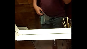 Preview 1 of Fuck Leoni - I get nude in cafe toilet