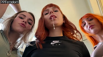 Preview 2 of Couples Hitels Hidden Cam Xxxx - Group POV Spitting and POV Human Ashtray Femdom From Three Mistresses - Kira,  Agma and Juice