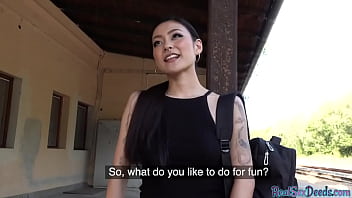 Preview 1 of Pornbrose Com - POV Asian babe gets public fucked 4cash after casting