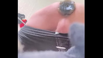 Preview 3 of Mike Anriano - akaBianca public bathroom prolapse extreme pov