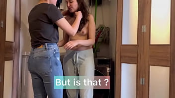 Preview 2 of Oill Masaj Xxx - Mi Hermanastro no est&aacute_ en casa y yo termino jugando con su esposa  a la m&eacute_dico y a la paciente para curar todos sus males haciendo el amor sobre la lavadora