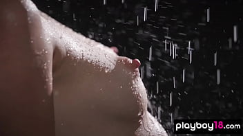 Preview 3 of Haryana Video Sex - Big titted all natural blonde babe Kenna James stripping in the rain