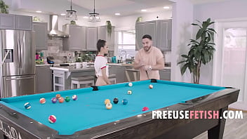 Preview 2 of Cant Give - Teen Free Used On A Pool Table- Freya Von Doom