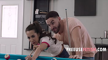 Preview 1 of Cant Give - Teen Free Used On A Pool Table- Freya Von Doom