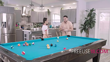 Preview 2 of Www Xmaster Comanalteen - Teen Free Used On Pool Table- Freya Von Doom