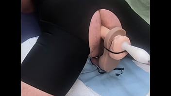 Preview 1 of My Prom Milf Shay Fox - Fucking the cum out of my ass and cock while in cage