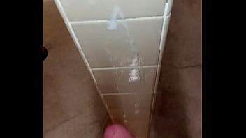 Preview 2 of Pakistani Urdu Talking Sex - Squirting cum on a public shower wall