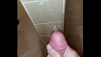 Preview 4 of Pakistani Urdu Talking Sex - Squirting cum on a public shower wall