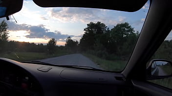 Preview 1 of Hd Fat Wife - Girlfriend with Big Ass Sucks Cock and Fucks in the Car in different poses without Taking off Her White Sexy Panties - Amateur Couple POV