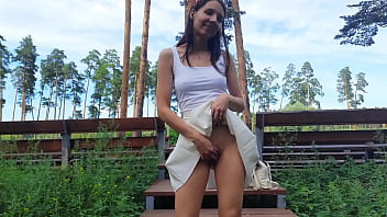 Preview 1 of Zoofilia With Teen - Rough FACEFUCK in public park for cute russian wife
