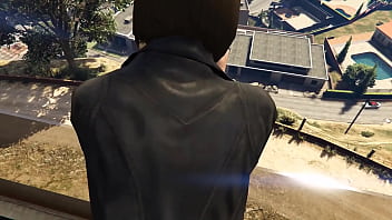 Preview 2 of Mom Saw Sexy - GTA 5 - Tennis Coach fucks Natalia Zverovna while waiting for Michael &amp_ Franklin (Moans Added)